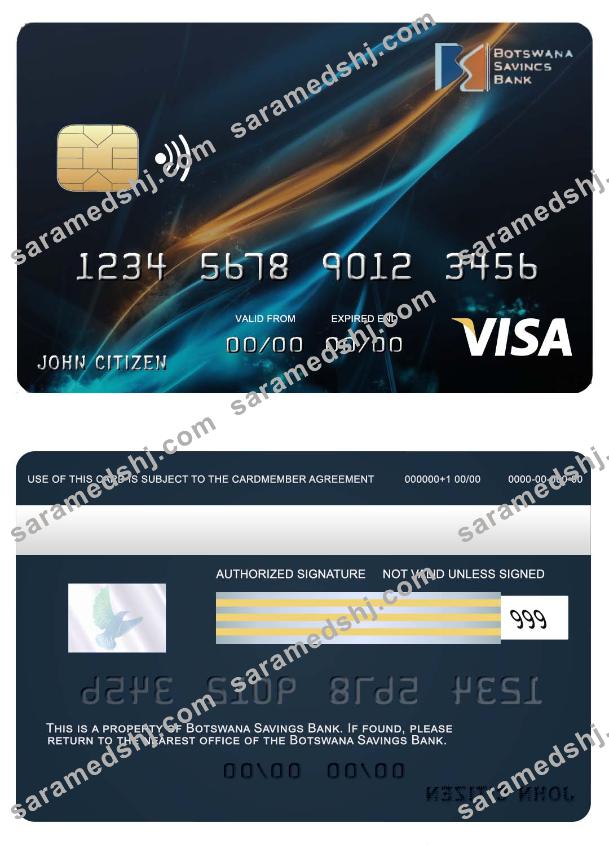 Botswana Savings bank visa card